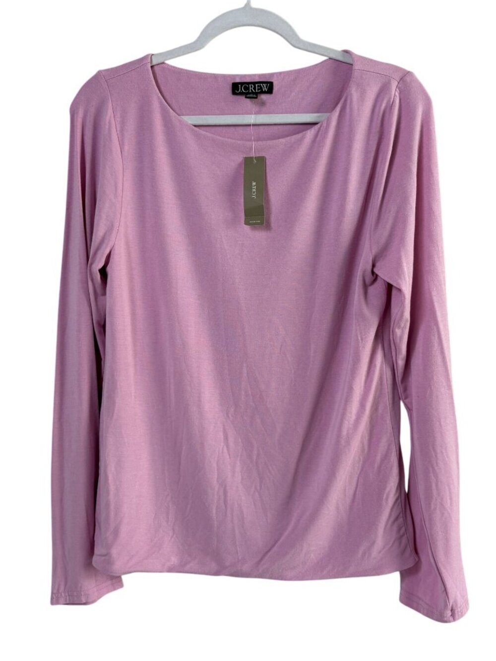 J Crew FormKnit‎ Long Sleeve Shirt Size L Pink Pullover Top Preppy BM314 NWT